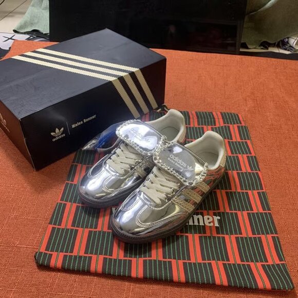 adidas Shoes - Wales Bonner x Samba 'Silver Metallic Gum' 2023 Adidas Sneakers